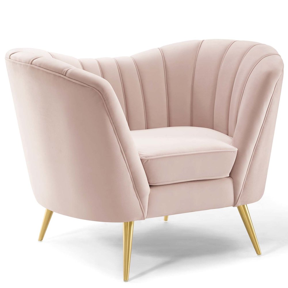 Opportunity Performance Velvet Armchair. Picture 1
