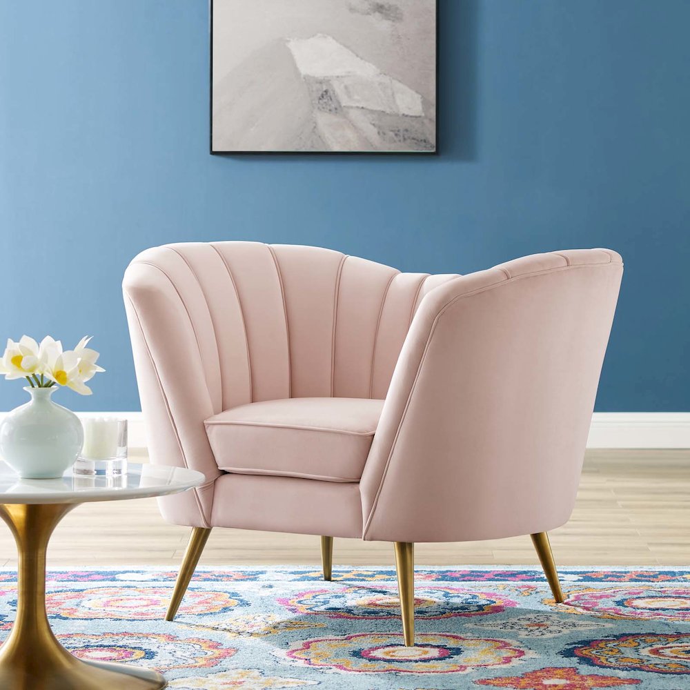 Opportunity Performance Velvet Armchair. Picture 6