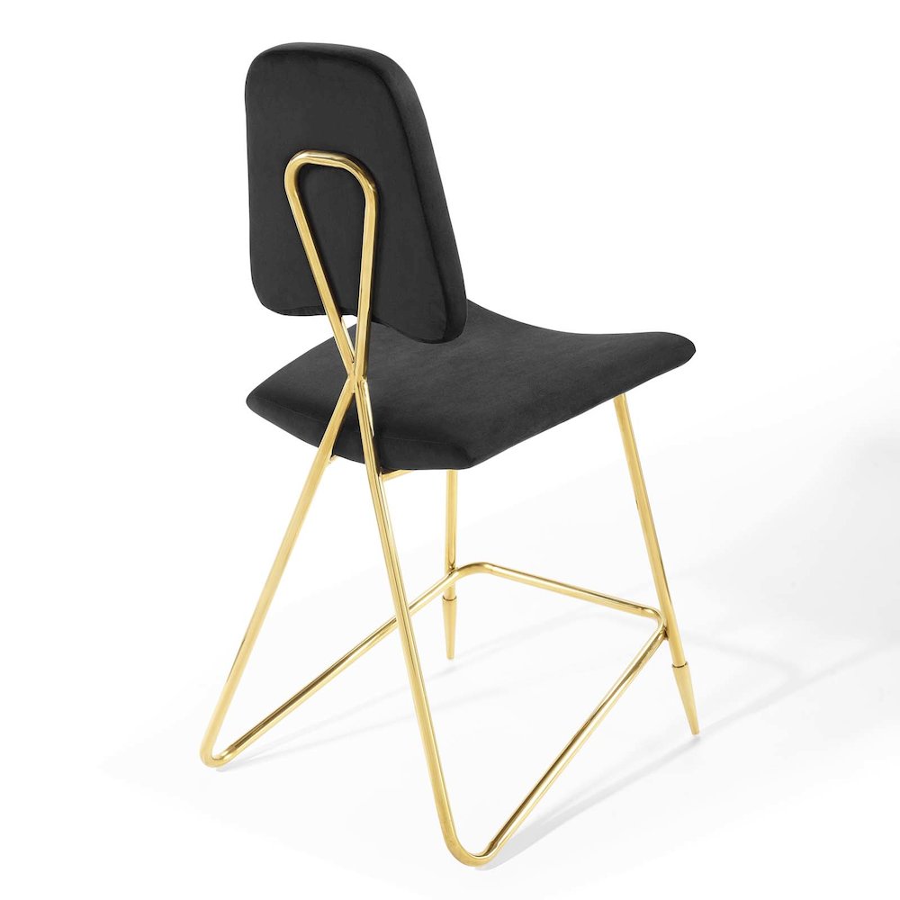 Ponder Performance Velvet Counter Stool. Picture 4