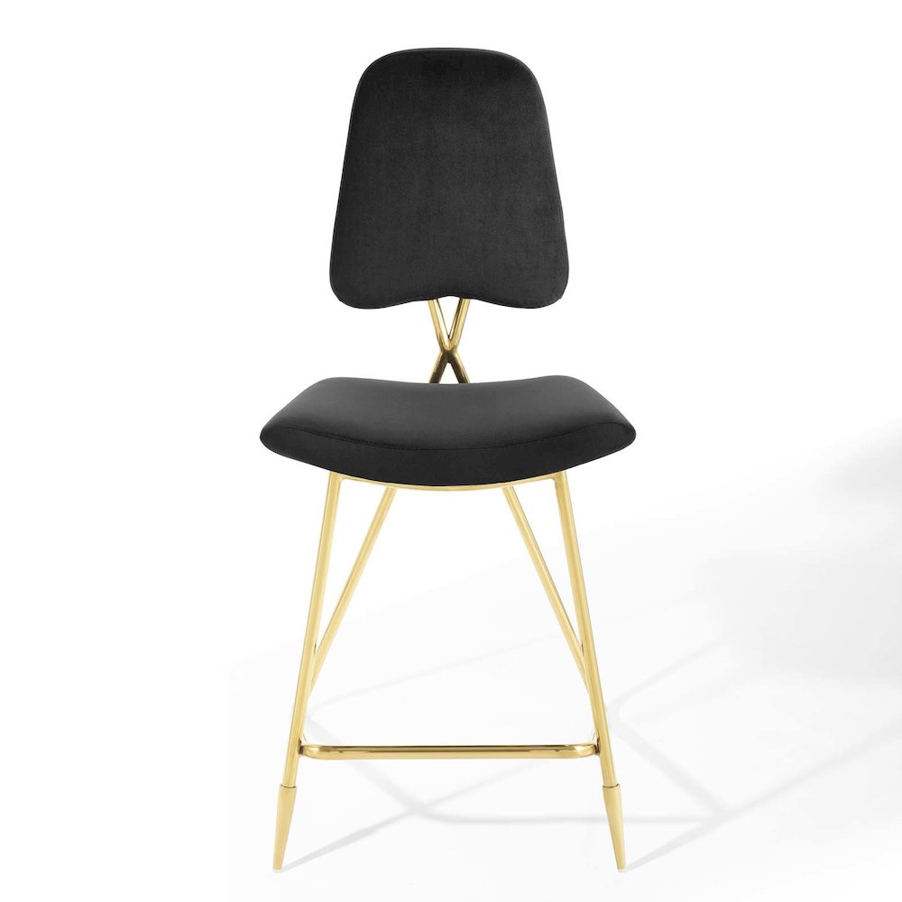 Ponder Performance Velvet Counter Stool. Picture 5