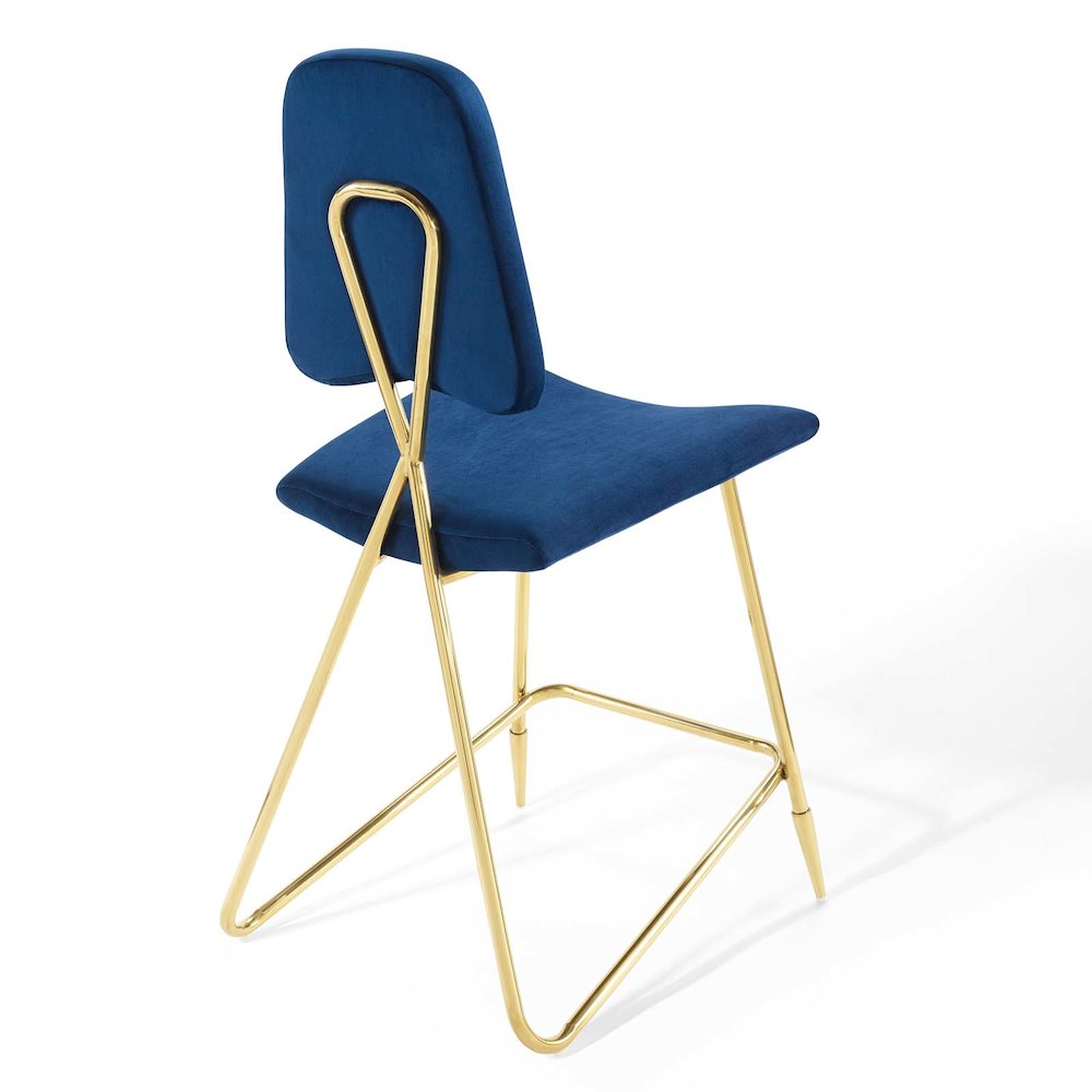 Ponder Performance Velvet Counter Stool. Picture 4