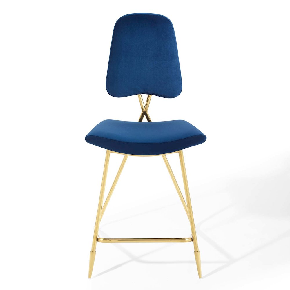 Ponder Performance Velvet Counter Stool. Picture 5