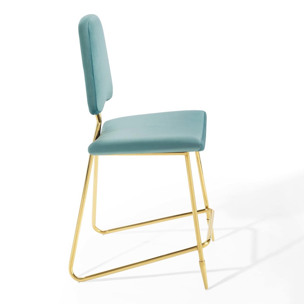 Ponder Performance Velvet Counter Stool. Picture 3