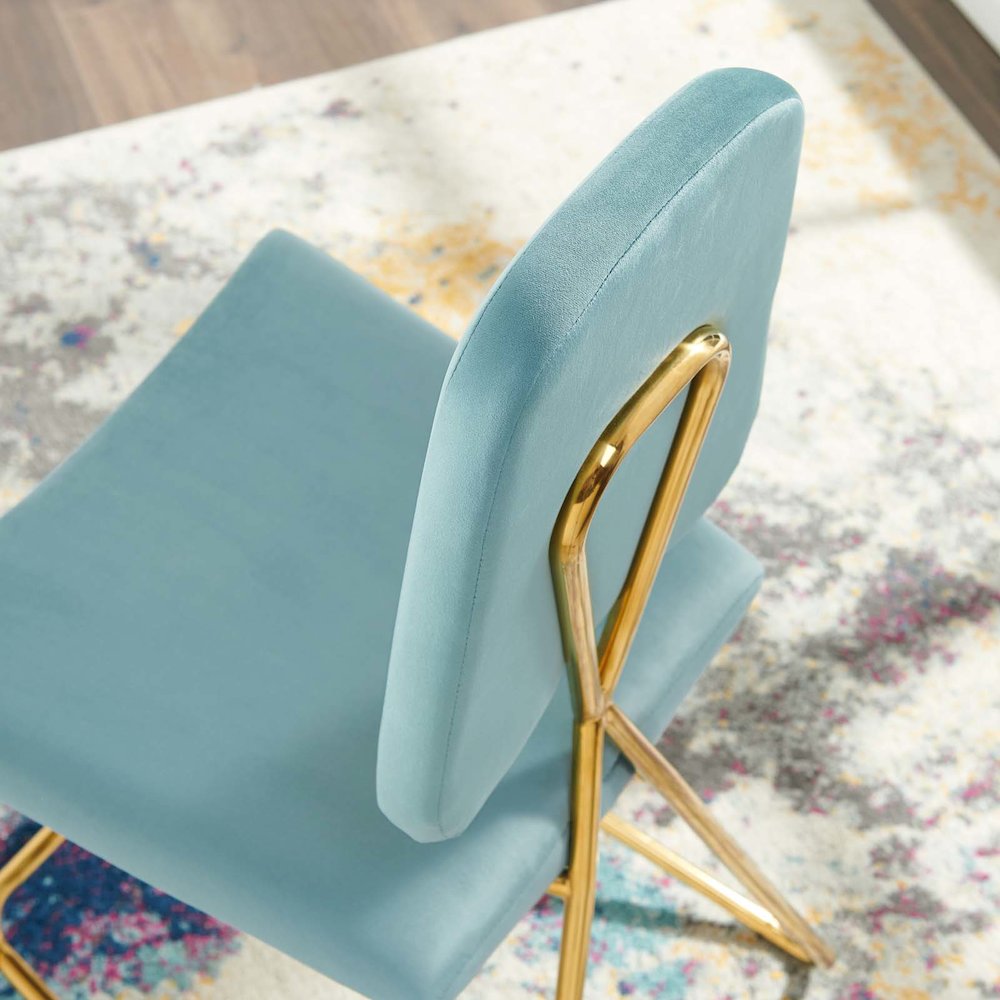 Ponder Performance Velvet Counter Stool. Picture 8