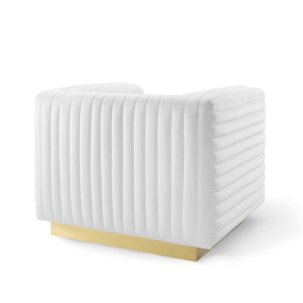Charisma Channel Tufted Performance Velvet Accent Armchair. Picture 4