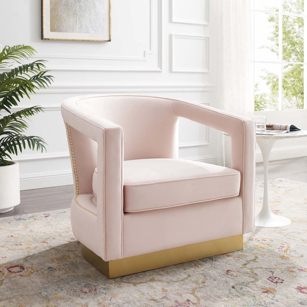 Frolick Performance Velvet Armchair. Picture 7