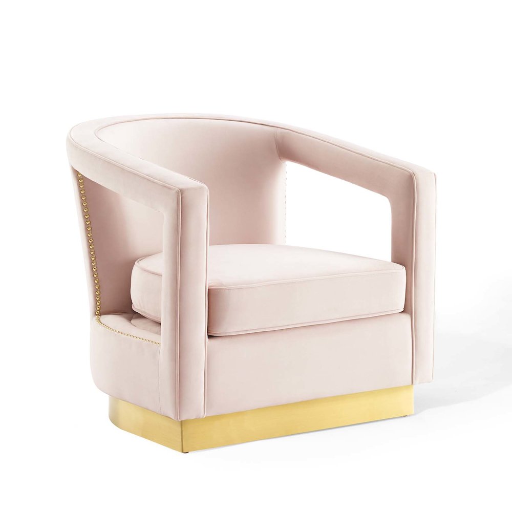 Frolick Performance Velvet Armchair. Picture 1