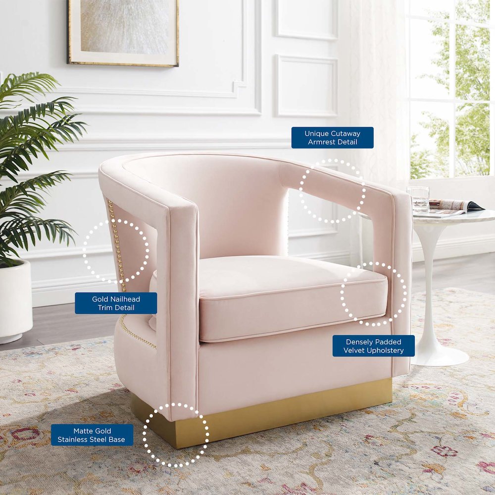 Frolick Performance Velvet Armchair. Picture 8