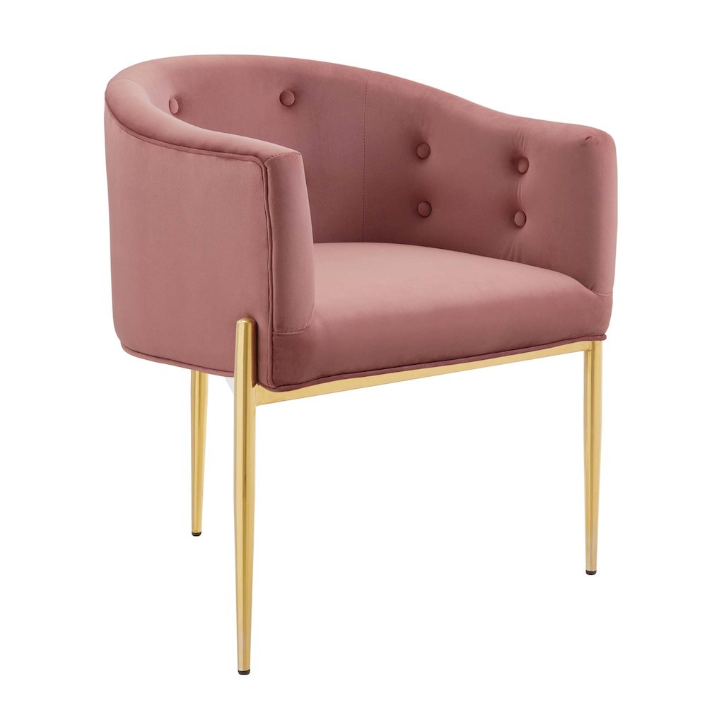 Savour Tufted Performance Velvet Accent Chair. Picture 1