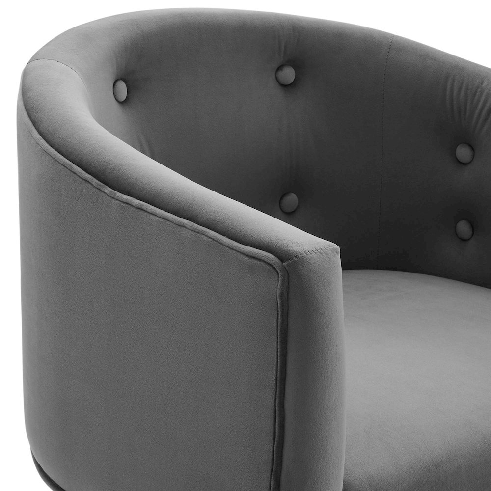 Savour Tufted Performance Velvet Accent Chair. Picture 6