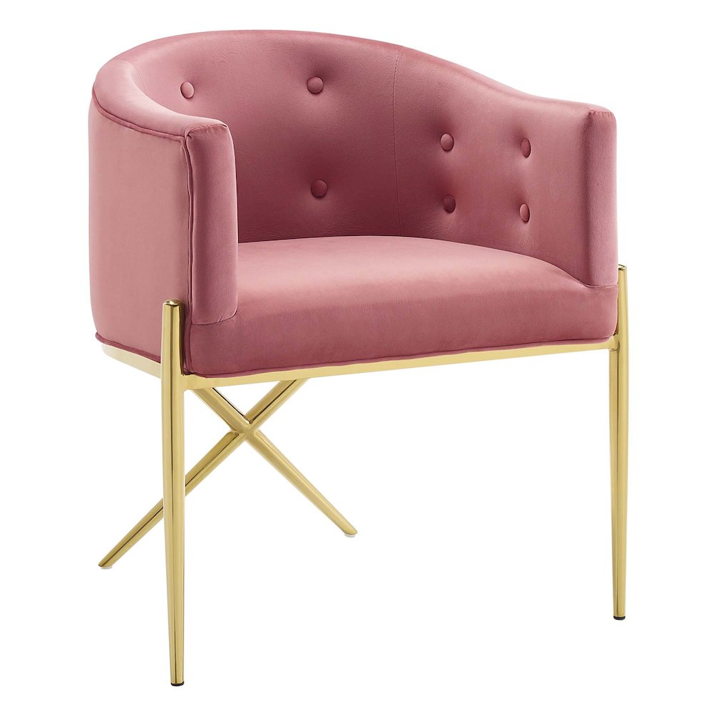 Savour Tufted Performance Velvet Accent Dining Armchair. Picture 1