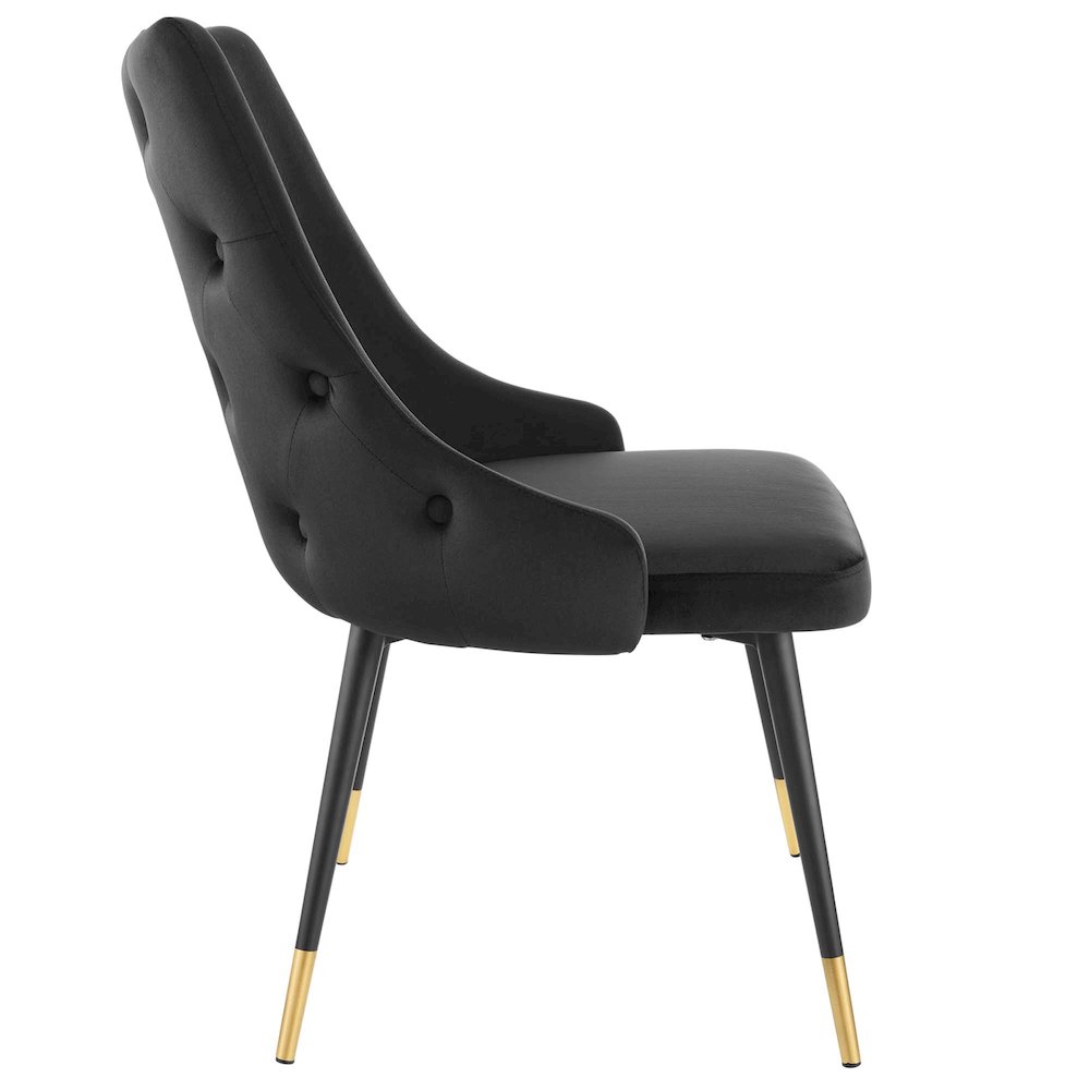Adorn Tufted Performance Velvet Dining Side Chair. Picture 3