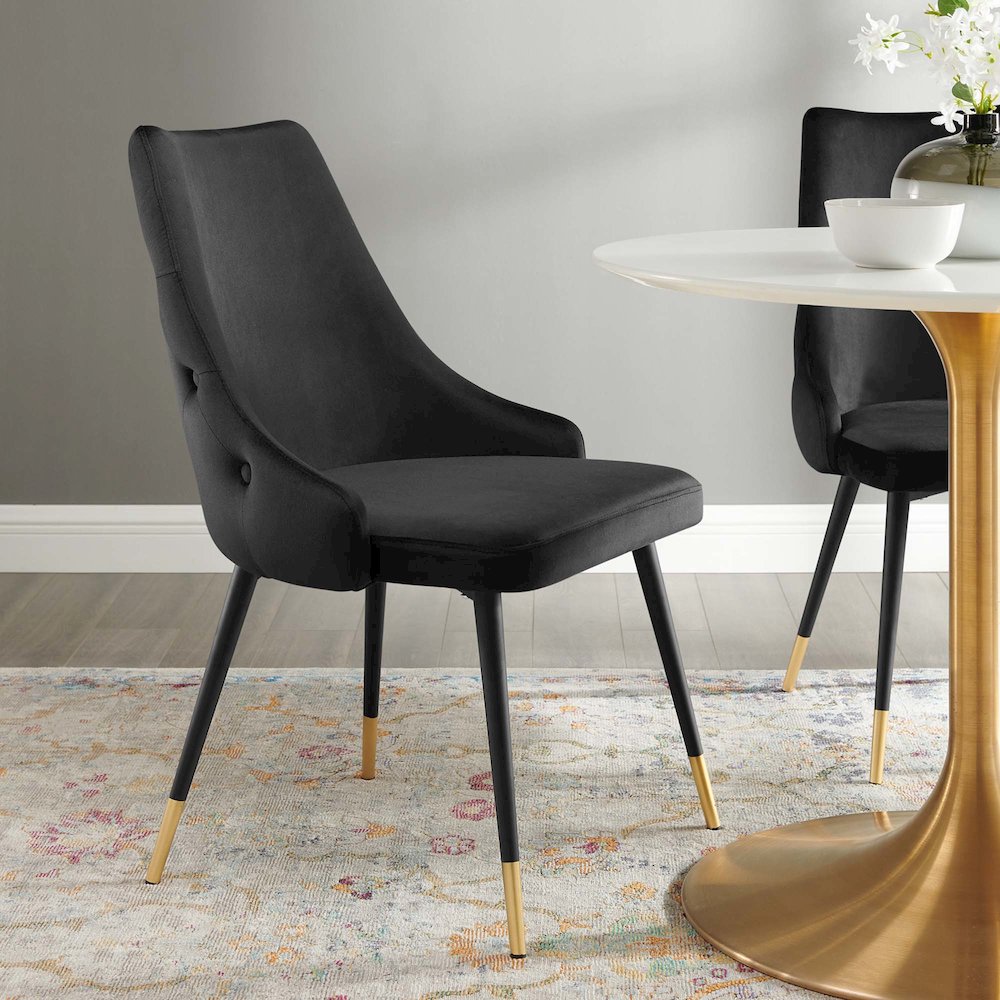 Adorn Tufted Performance Velvet Dining Side Chair. Picture 7