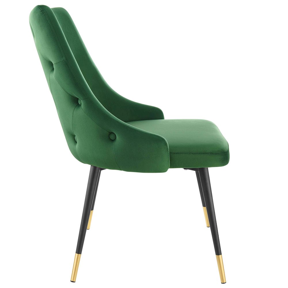 Adorn Tufted Performance Velvet Dining Side Chair. Picture 3
