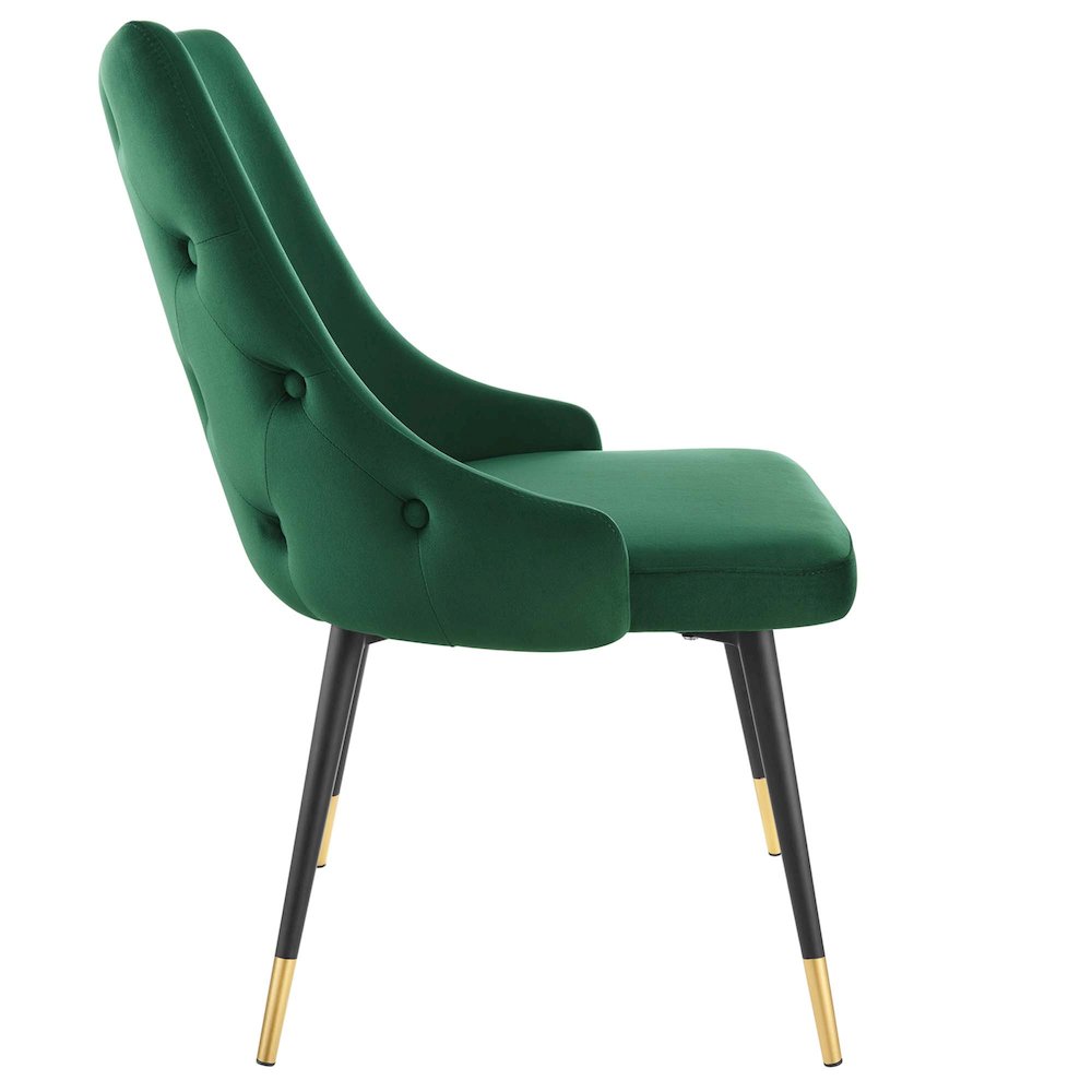 Adorn Tufted Performance Velvet Dining Side Chair. Picture 3