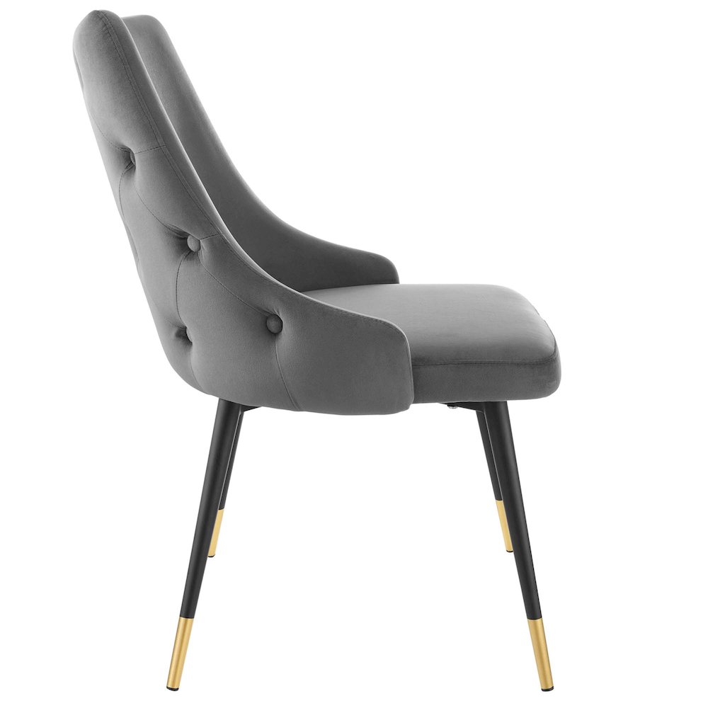 Adorn Tufted Performance Velvet Dining Side Chair. Picture 3