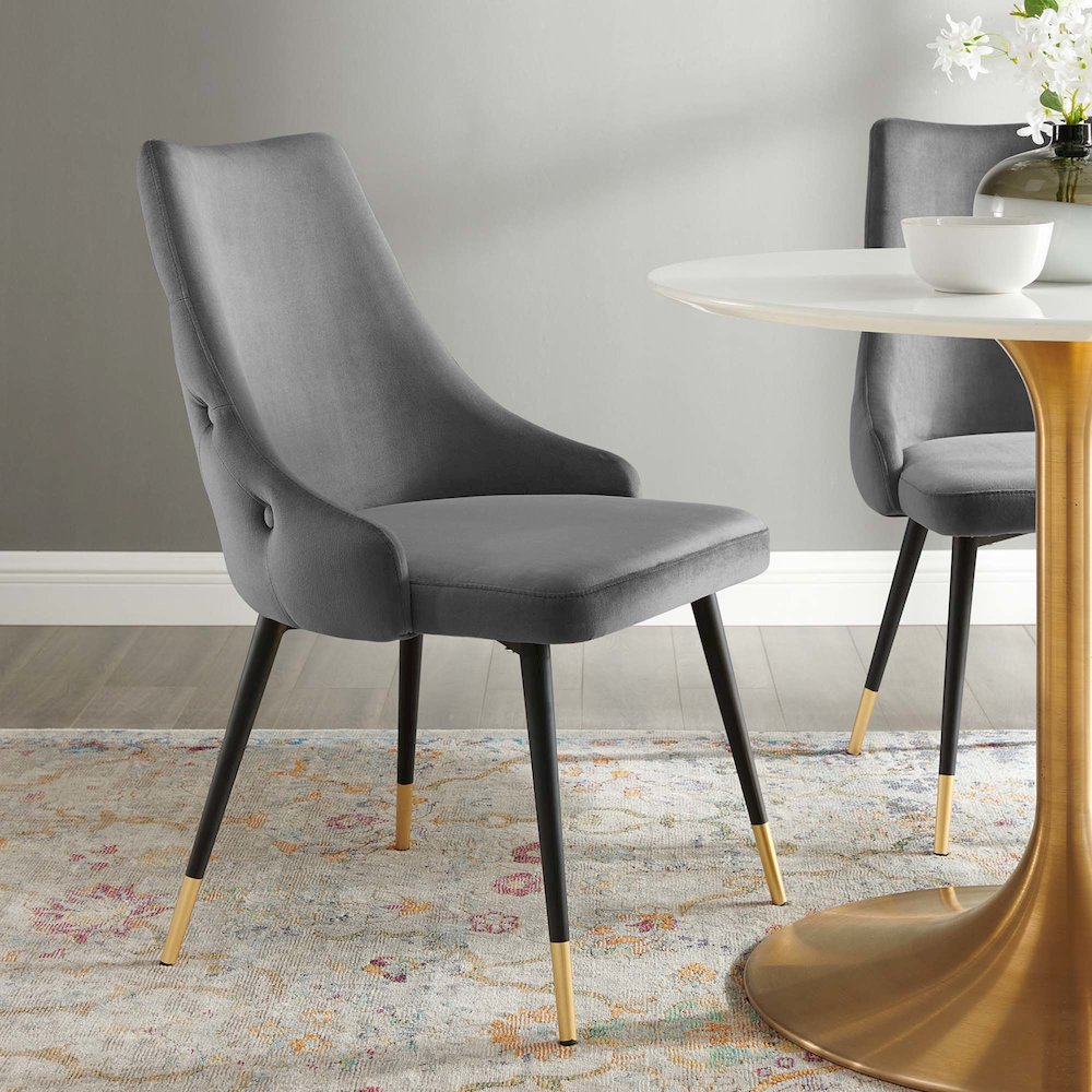 Adorn Tufted Performance Velvet Dining Side Chair. Picture 7