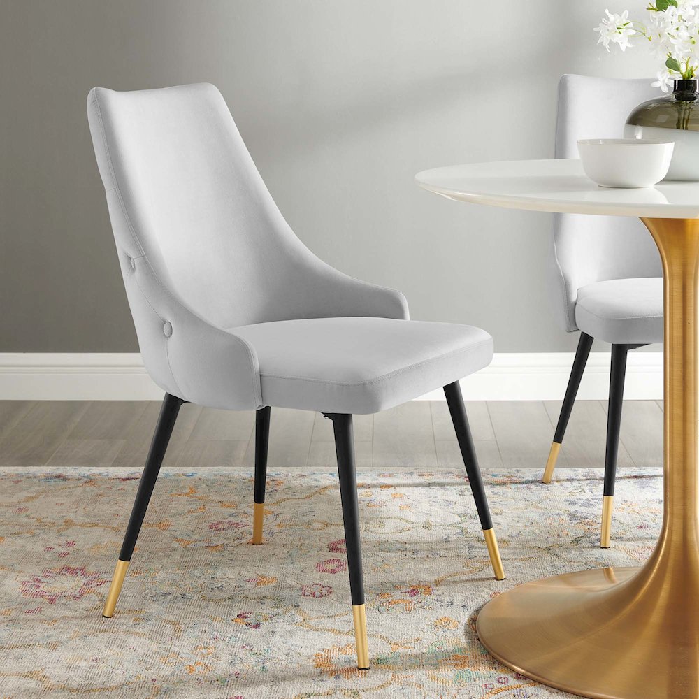 Adorn Tufted Performance Velvet Dining Side Chair. Picture 7