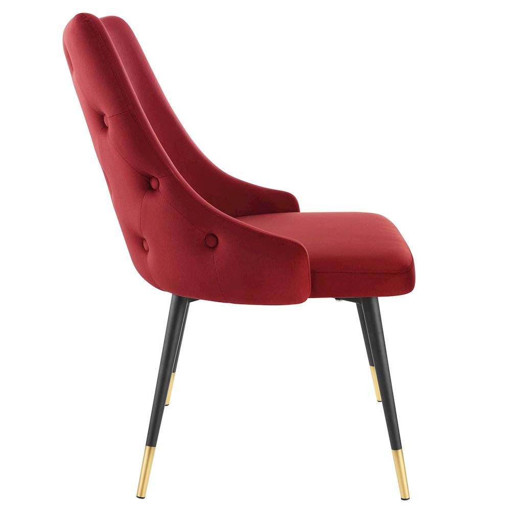 Adorn Tufted Performance Velvet Dining Side Chair. Picture 3