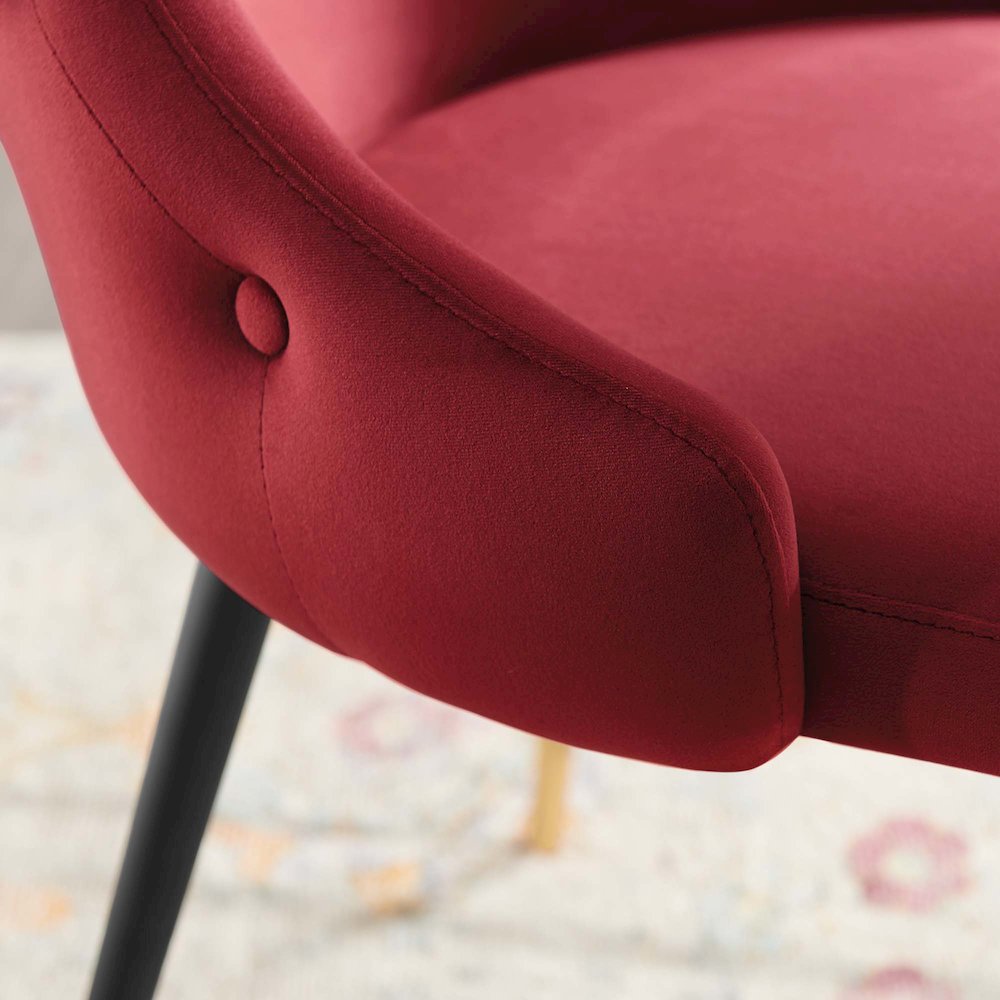 Adorn Tufted Performance Velvet Dining Side Chair. Picture 8