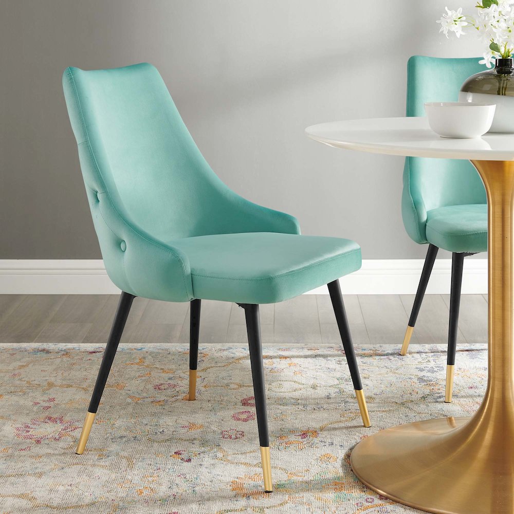 Adorn Tufted Performance Velvet Dining Side Chair. Picture 7