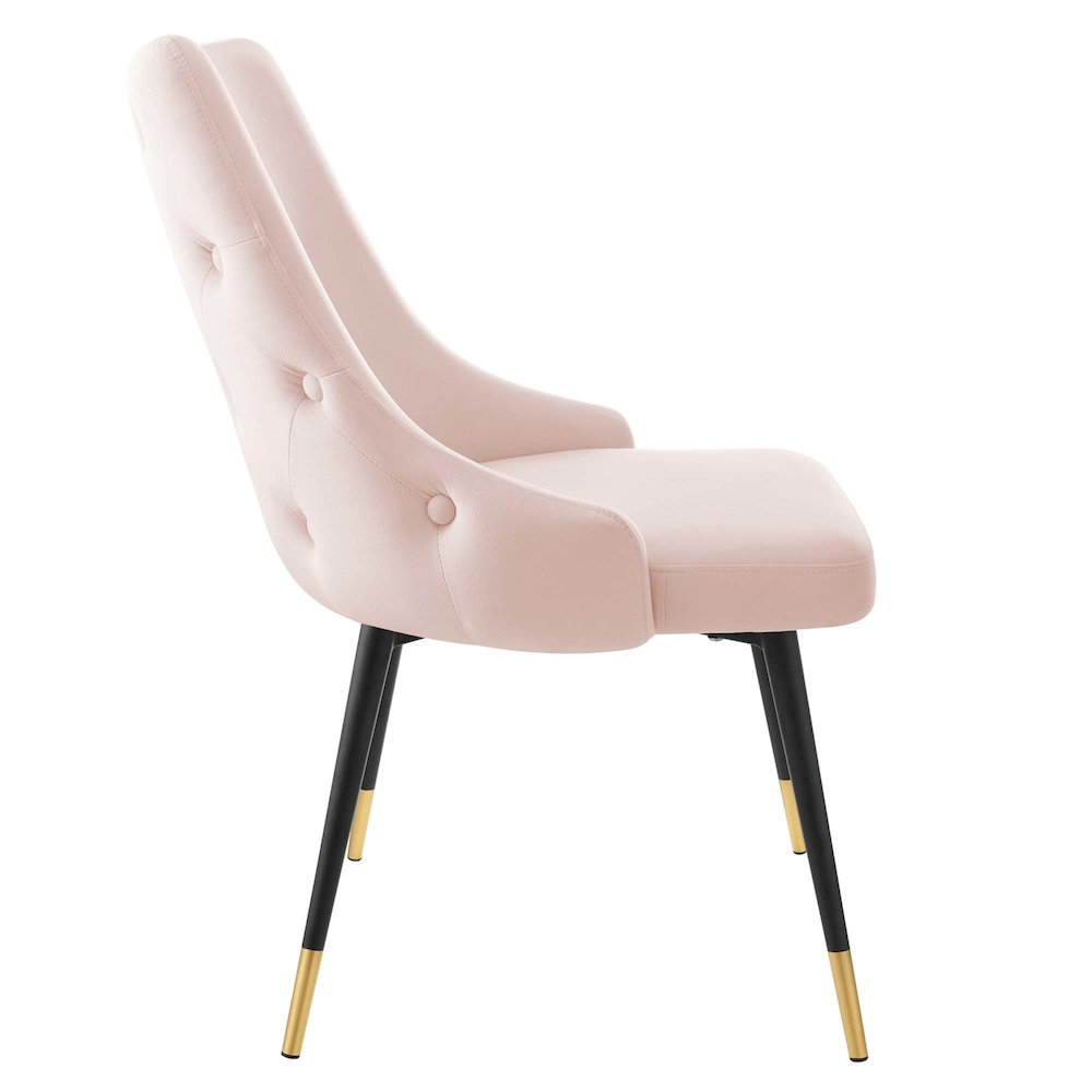 Adorn Tufted Performance Velvet Dining Side Chair. Picture 2