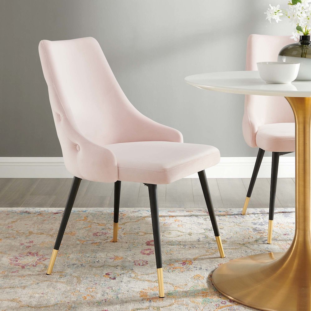 Adorn Tufted Performance Velvet Dining Side Chair. Picture 6