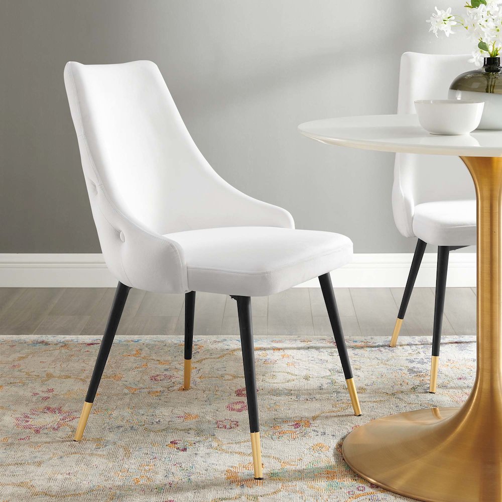 Adorn Tufted Performance Velvet Dining Side Chair. Picture 7