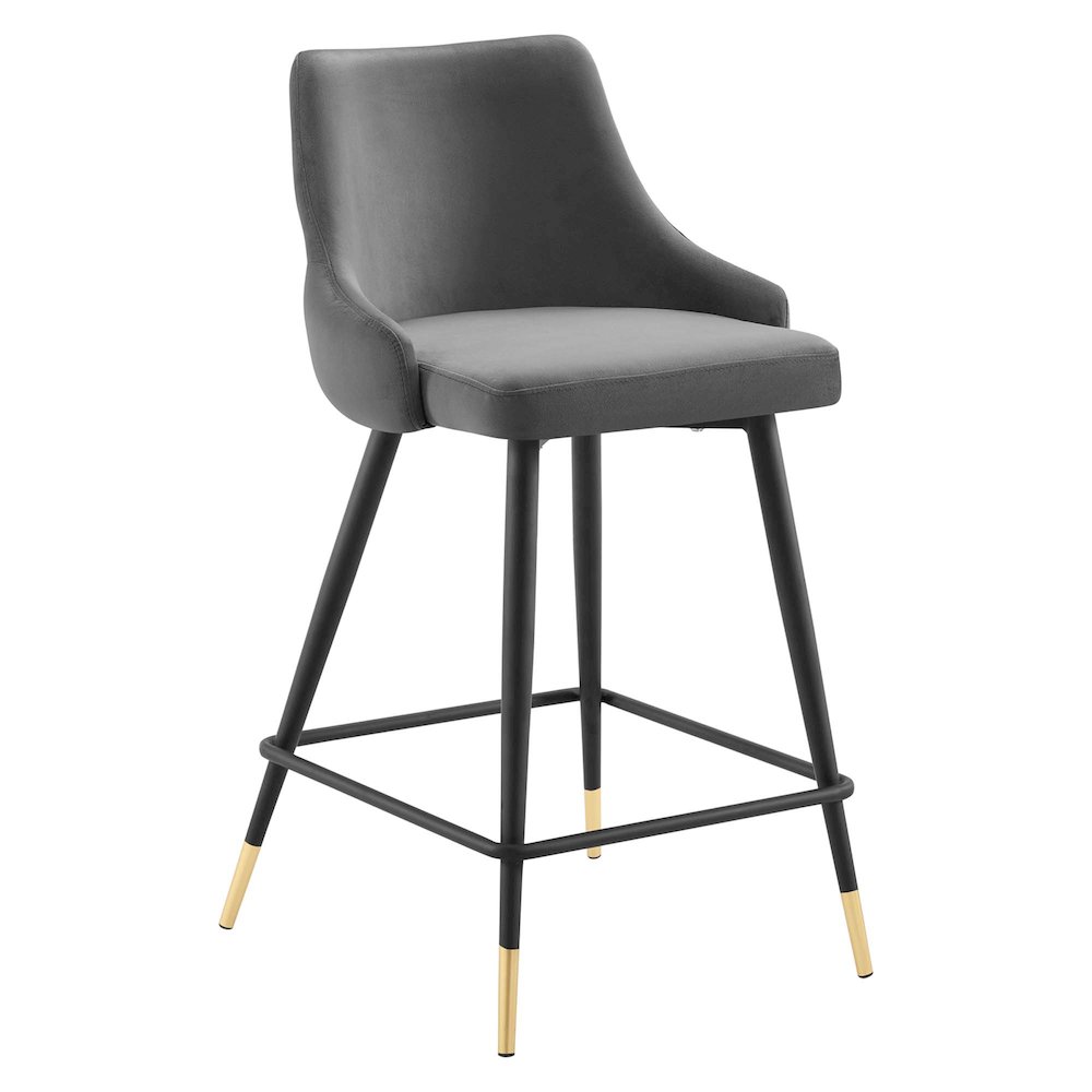 Adorn Performance Velvet Counter Stool. Picture 1