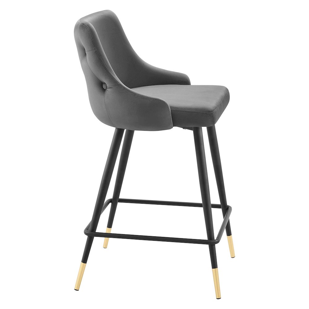 Adorn Performance Velvet Counter Stool. Picture 3