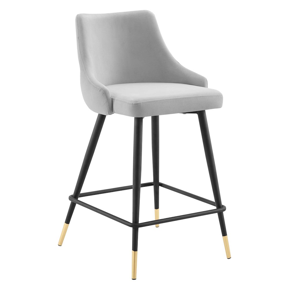 Adorn Performance Velvet Counter Stool. Picture 1