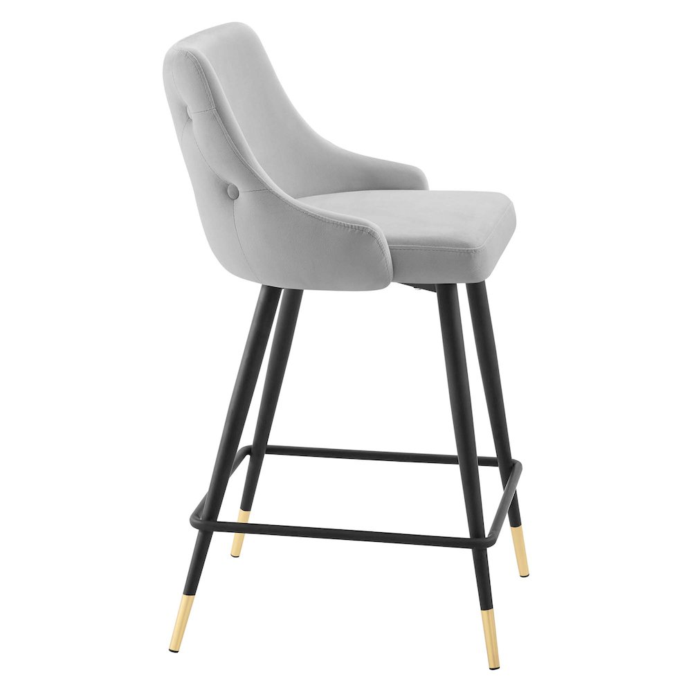 Adorn Performance Velvet Counter Stool. Picture 3