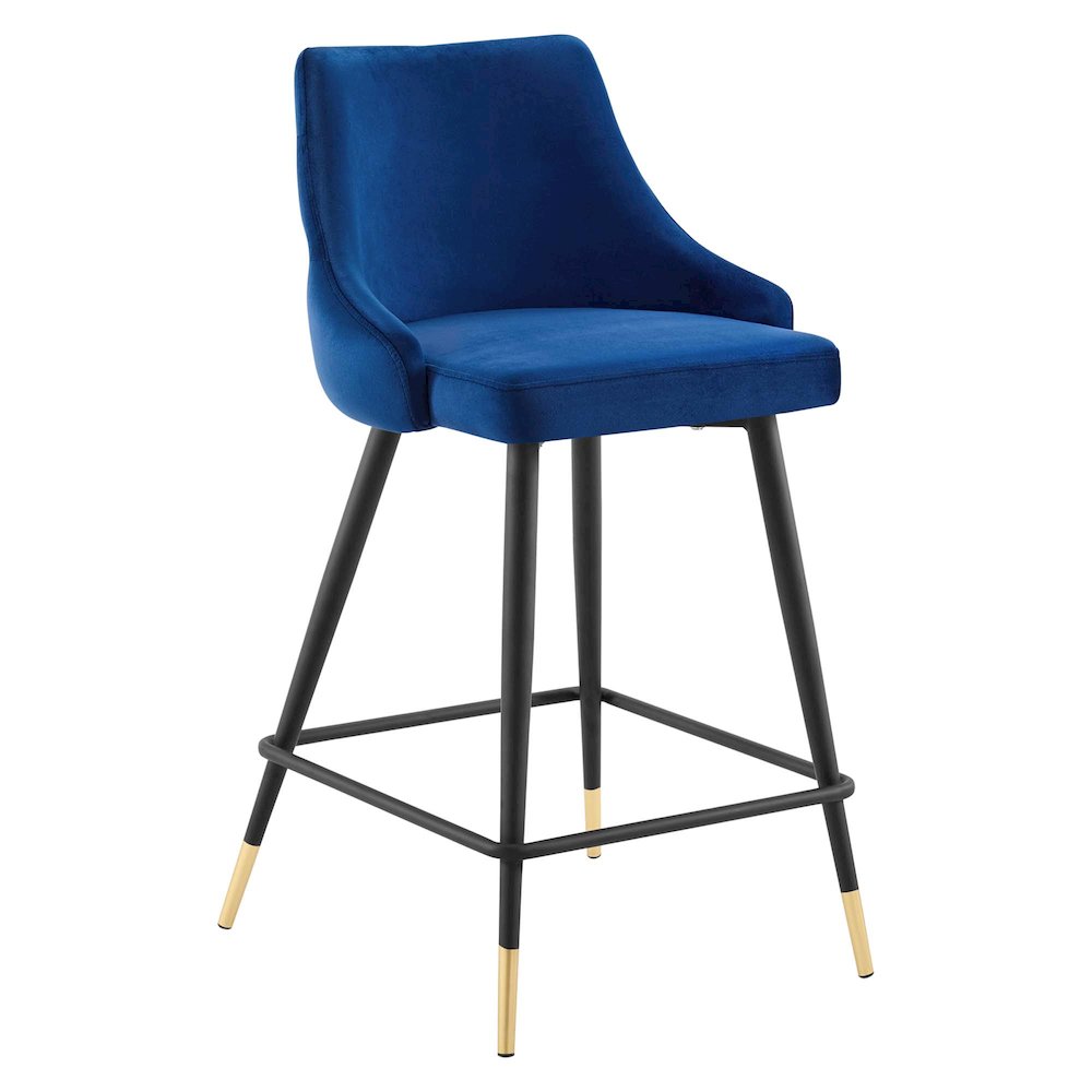 Adorn Performance Velvet Counter Stool. Picture 1