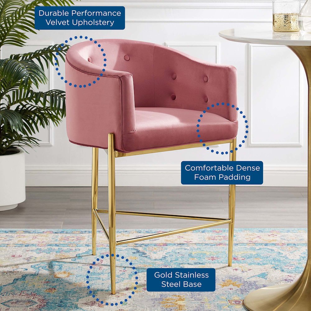 Savour Tufted Counter Stool. Picture 8