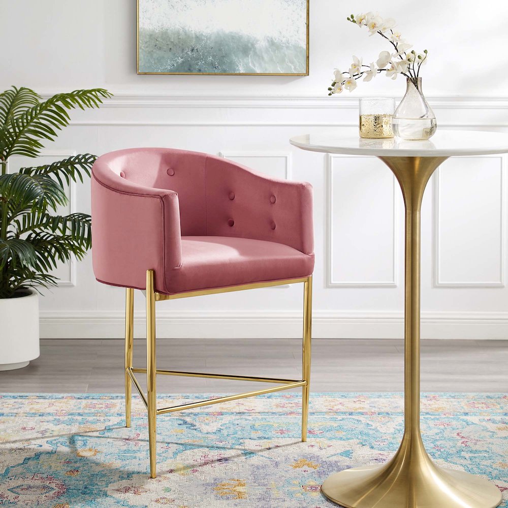 Savour Tufted Counter Stool. Picture 6