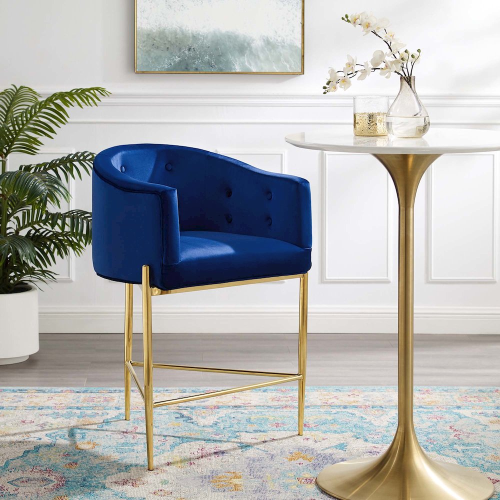 Savour Tufted Counter Stool. Picture 6