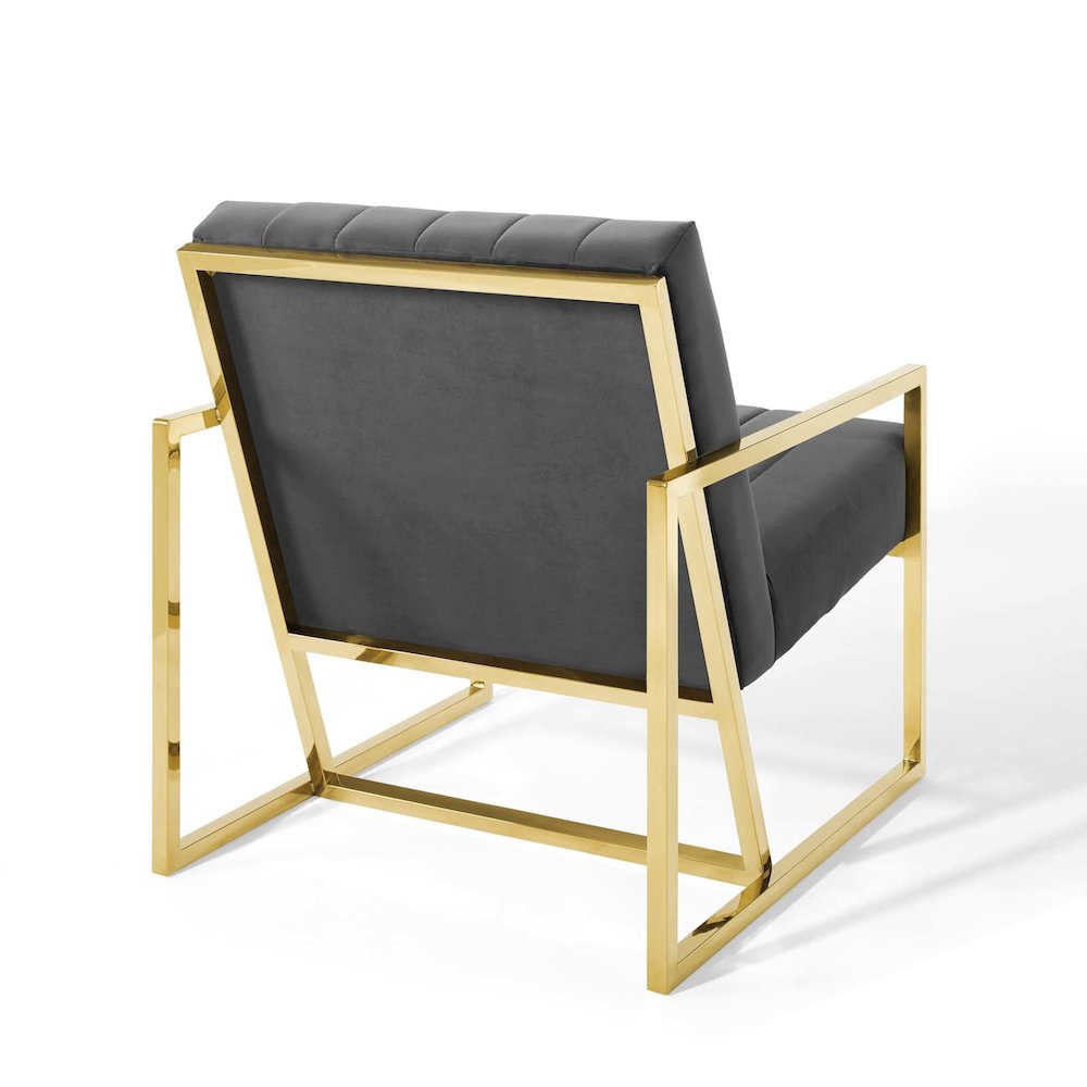 Inspire Channel Tufted Performance Velvet Armchair. Picture 4