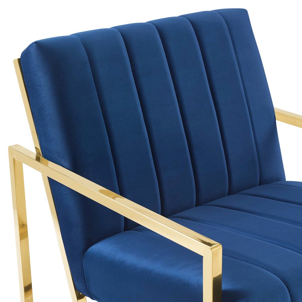 Inspire Channel Tufted Performance Velvet Armchair. Picture 6