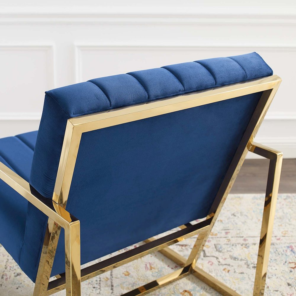 Inspire Channel Tufted Performance Velvet Armchair. Picture 8