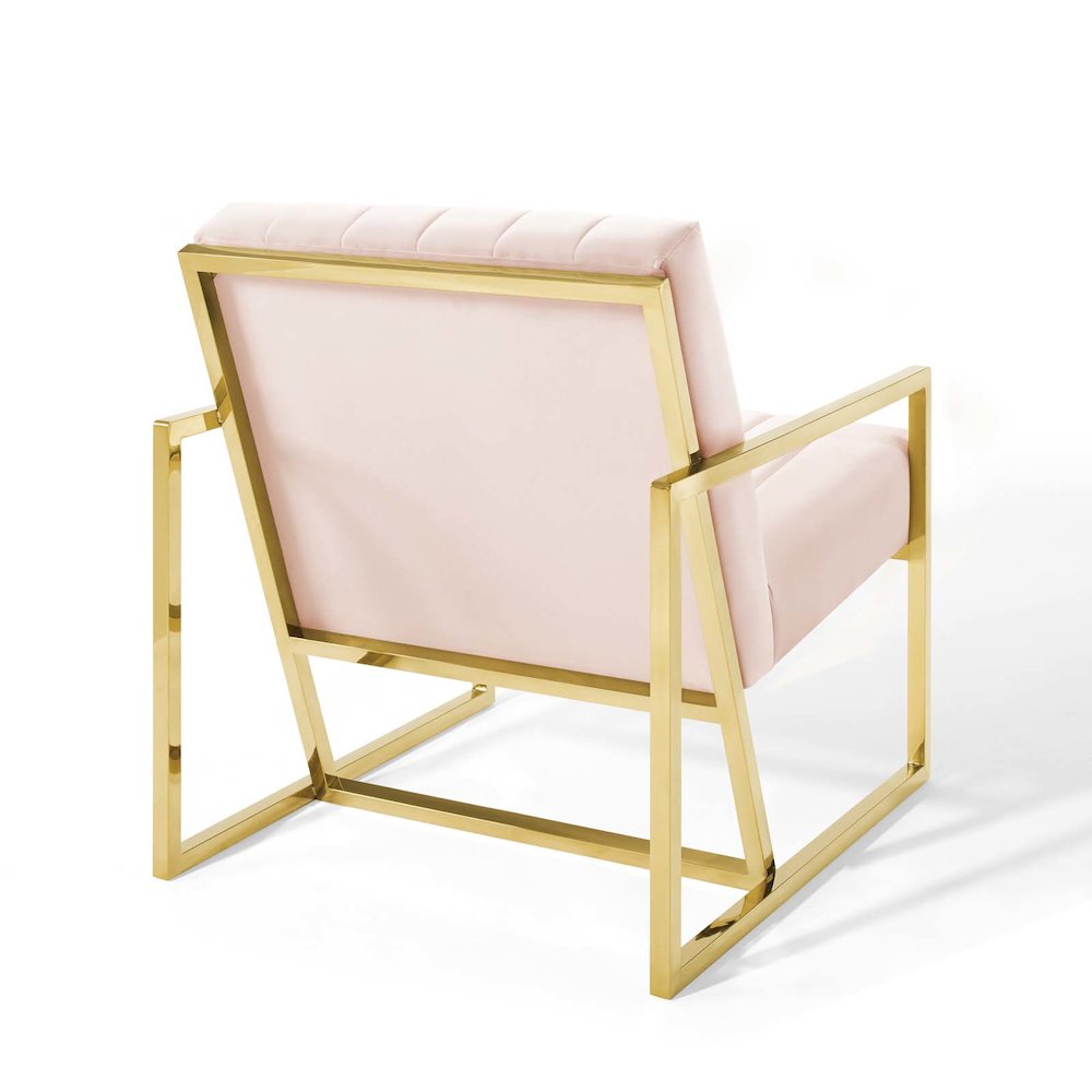 Inspire Channel Tufted Performance Velvet Armchair. Picture 4