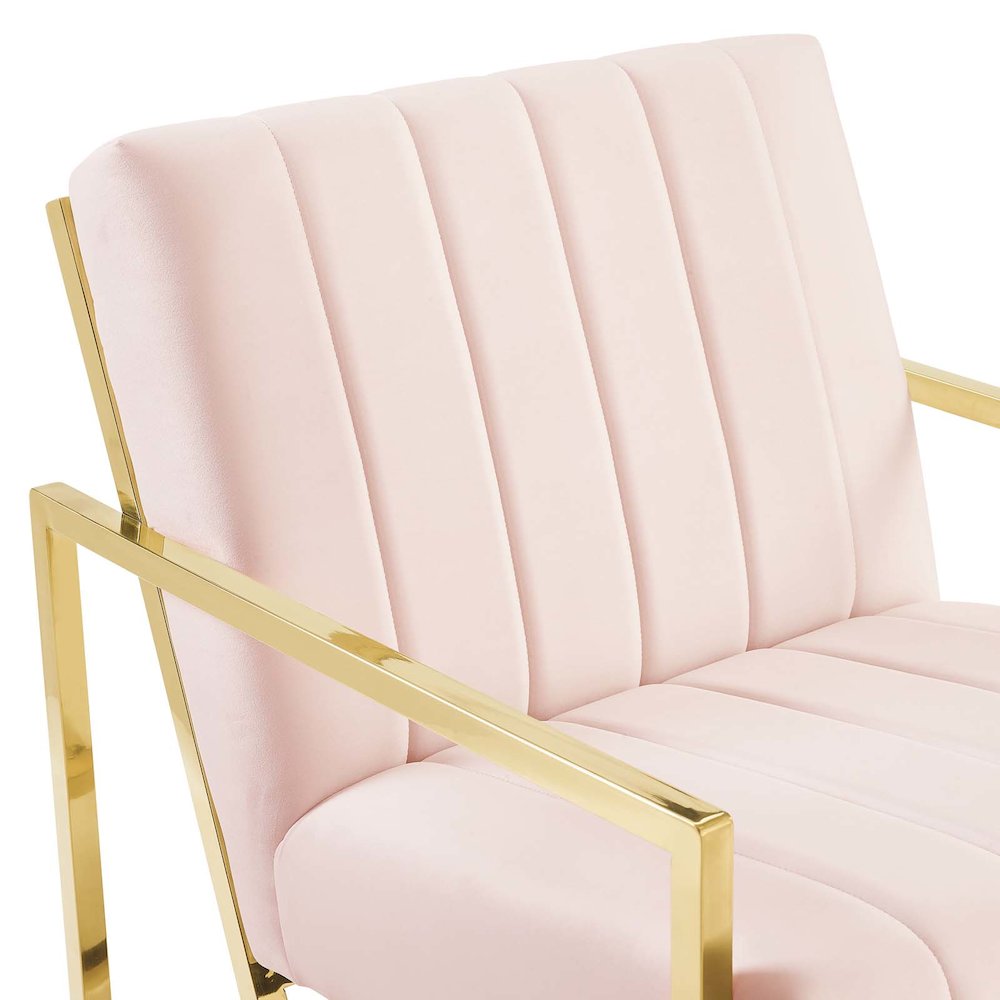 Inspire Channel Tufted Performance Velvet Armchair. Picture 6