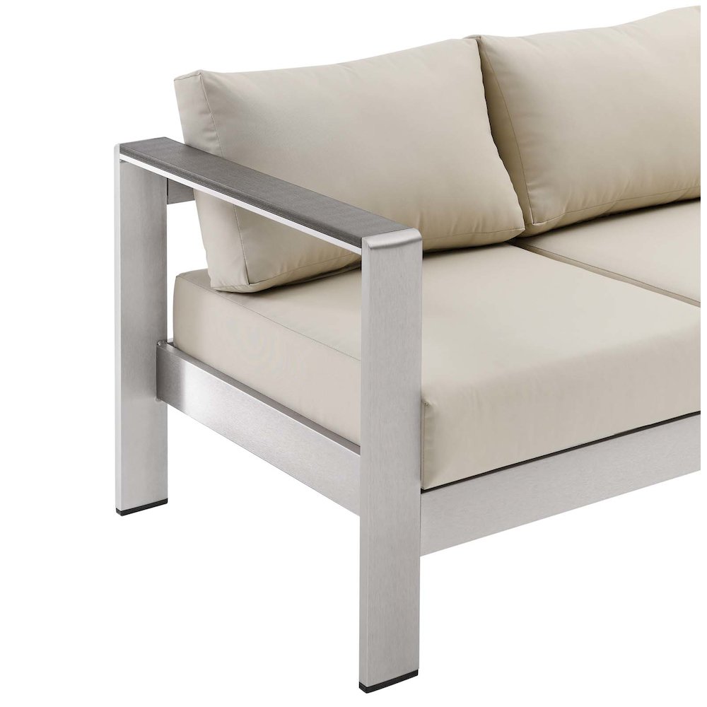 Shore Outdoor Patio Aluminum Sofa. Picture 7