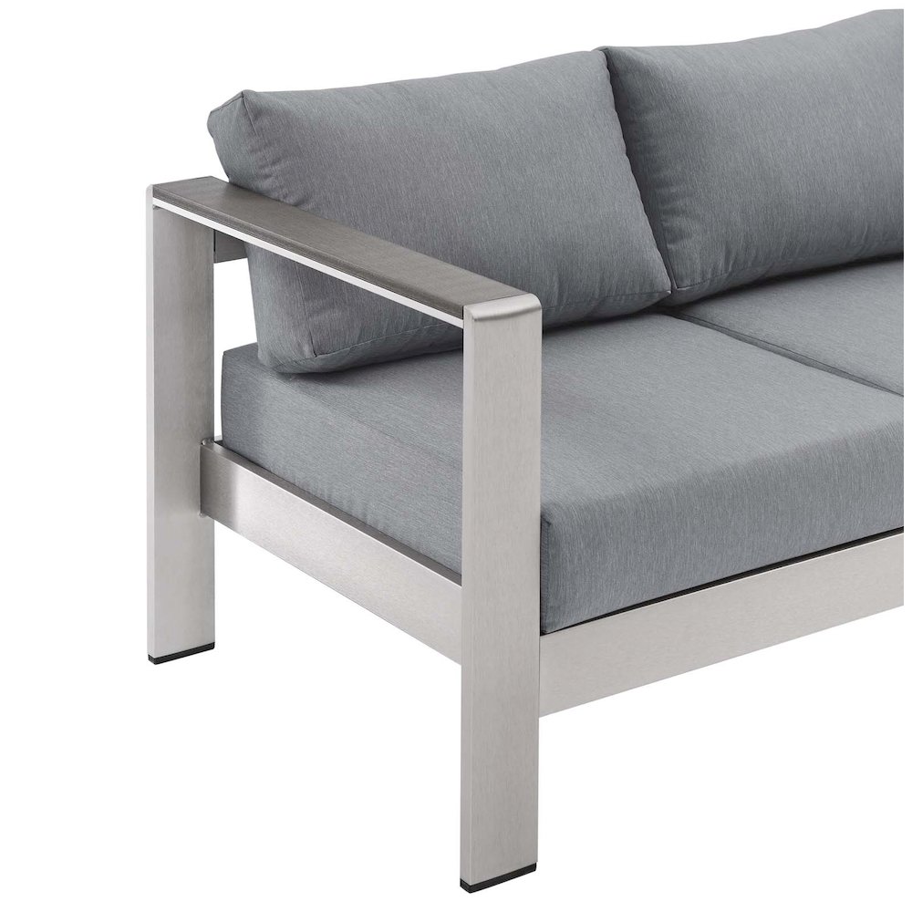 Shore Outdoor Patio Aluminum Sofa. Picture 8