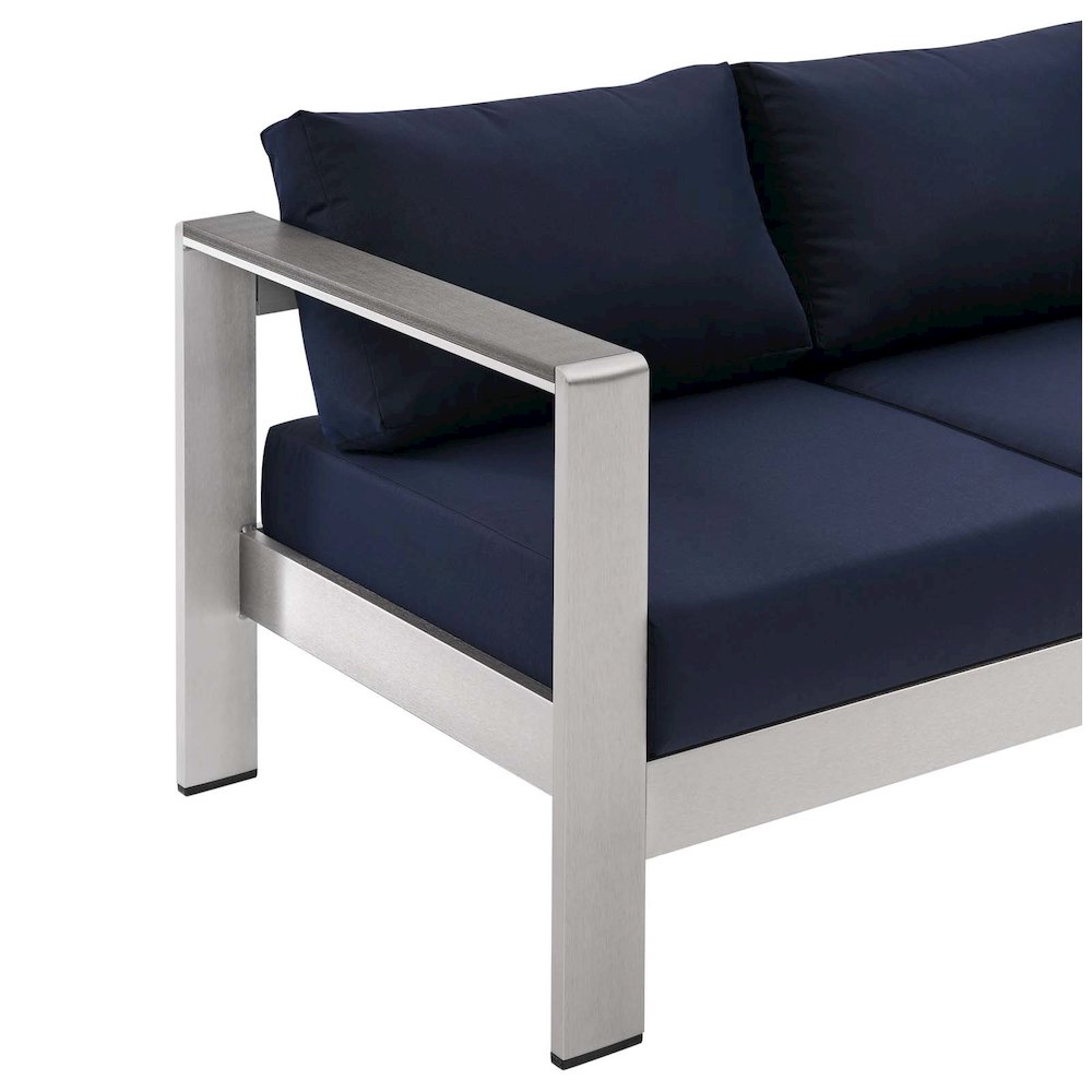 Shore Outdoor Patio Aluminum Sofa. Picture 8