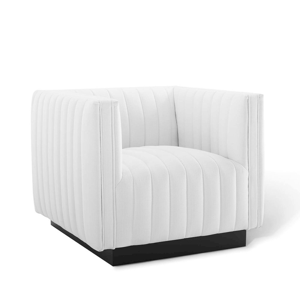 Conjure Tufted Upholstered Fabric Armchair. Picture 1