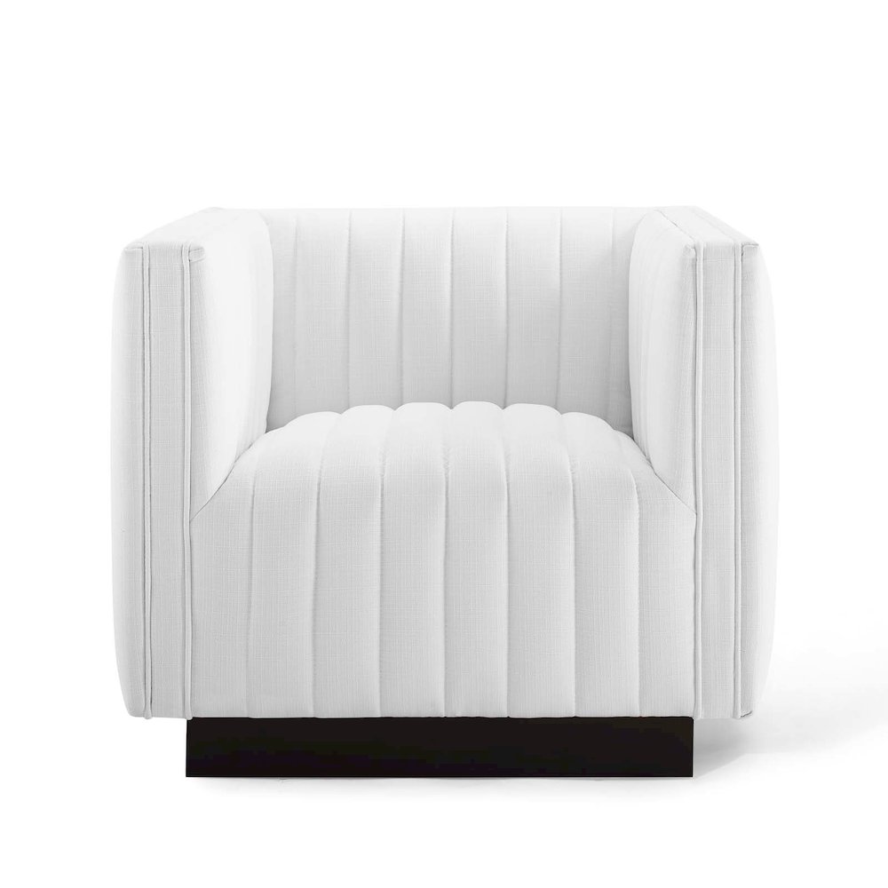Conjure Tufted Upholstered Fabric Armchair. Picture 5