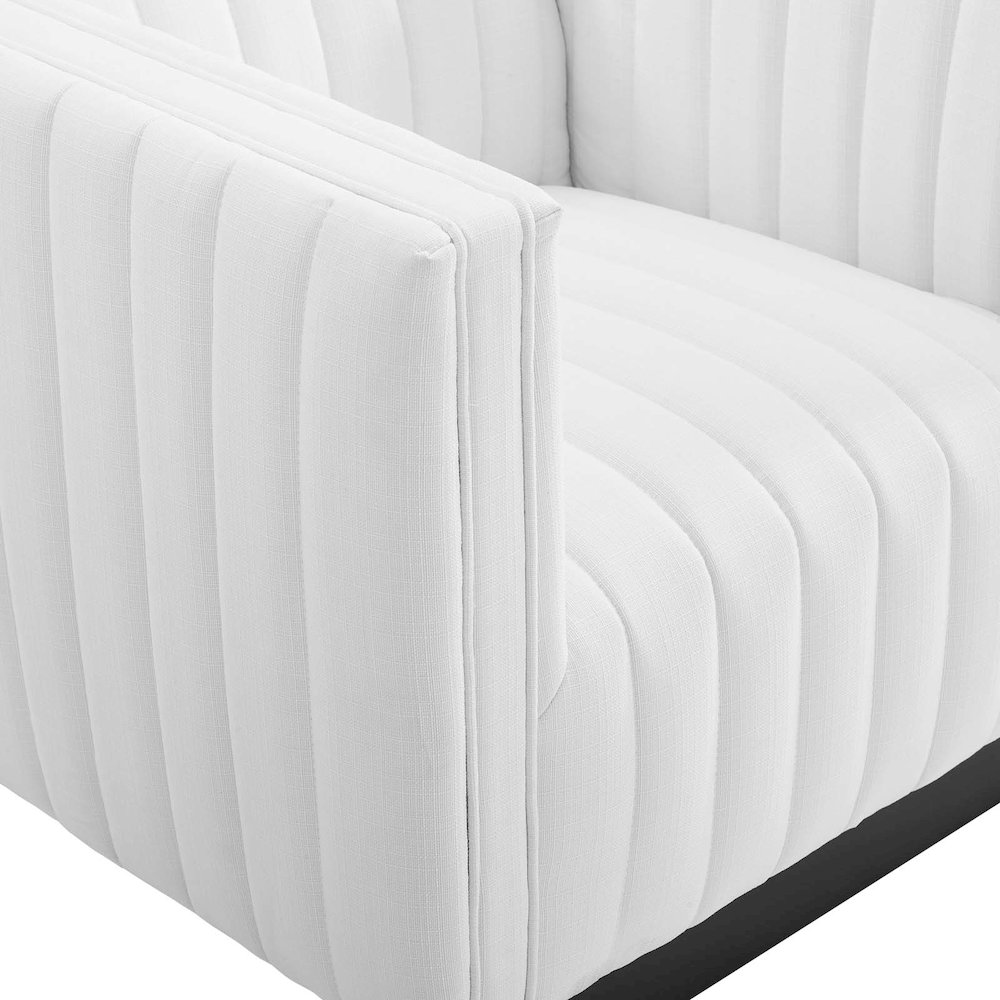 Conjure Tufted Upholstered Fabric Armchair. Picture 6