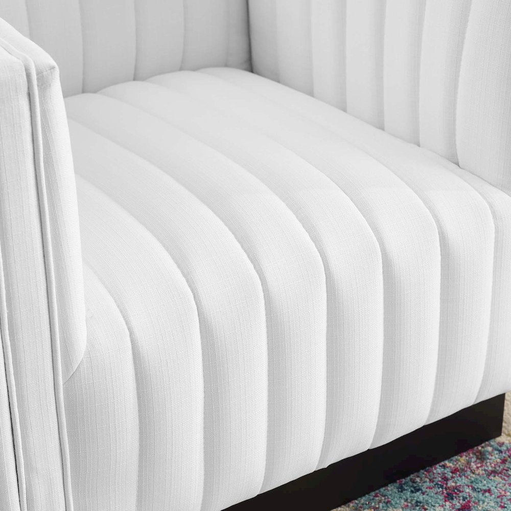 Conjure Tufted Upholstered Fabric Armchair. Picture 9