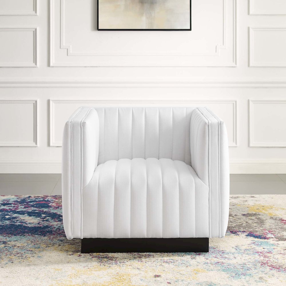 Conjure Tufted Upholstered Fabric Armchair. Picture 8