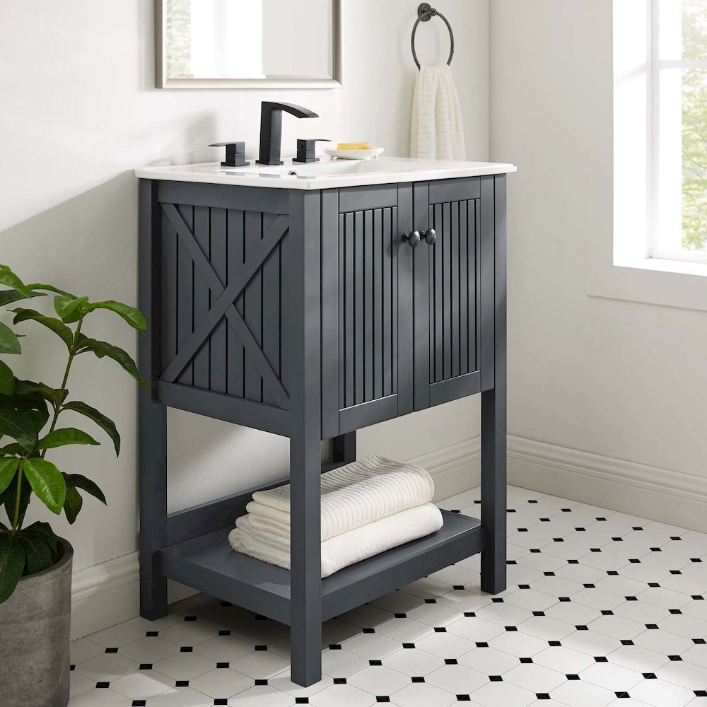 Steam 23" Bathroom Vanity Cabinet (Sink Basin Not Included). Picture 6